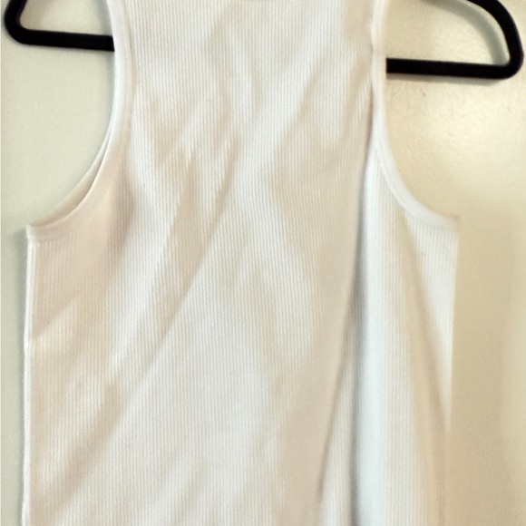 White Ribbed Tank Top - Picture 3 of 5